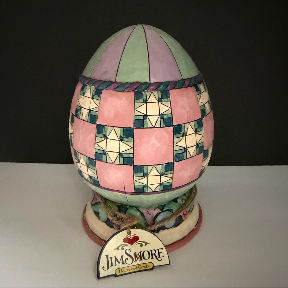 Easter Egg with Bunnies Spring Love Figurine light Up Jim Shore - Picture 6 of 16